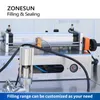 ZONESUN ZS-GFGT620 Full Automatic Paste Vertical Form Bag Filling And Sealing Packaging Machine With Feeding Pump