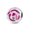 För Pandora Charms smycken 925 charmpärlor tillbehör mamma hjärtpärla rosa blommor charm set hänge