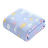 Coperte Fasce 6 strati Coperta di garza Cartone animato Bambino che riceve 110x110 cm Cotone nato Swaddle Wrap Trapunta Asciugamano da bagno per bambini Biancheria da letto 230626