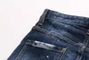 Jeans da uomo firmati Jeans skinny strappati strappati da cowboy Pantaloni Rock Revival Pantaloni da moto dritti slim elasticizzati in denim Trendy Streetwear 04