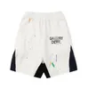 6Zeg мужские женские шорты американские модные бренды галереи депрессии ручной нарисованной брызговицы чисто хлопковые туманные тума