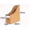 Paper Kraft Paper Office Supplies BookEnd 5PCS Magazine File Holder Organizer Box Desk Letter Documentsストレージ文房具付きラベル付き