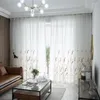Curtain Butterfly Tulle Window Screening For Living Room Bedroom Kitchen Curtains Printed Sheer Voile Drapes Blinds