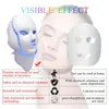 Gesichtsmassagegerät LED Pon 7-Farben-Maske Hautverjüngungstherapie Hals Anti-Falten-Alterungsmaschine Bleichreparatur Schönheitspflege Massagewerkzeuge 230626