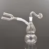 Novo design Snuff Snorter Sniffer Glass Oil Burner Bong Hookahs Gourd Shape Bubbler Smoking Ash Catcher Bong Inline Matrix Perc com Tubos Queimadores de Óleo de Vidro Masculino