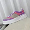 Casual svart sneaker män kvinnor ggity skor präglade sneakers vit web lyx läder chunky designer snörning stängning beige ebenholts canvas mnd