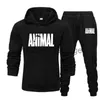 Herrspårar Herrens casual hoodie Nya herrtröjor varumärke Sportkläder Track Suit Men's Pullover tröja Hoodie Sports Pants Jogging X0627