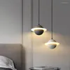 Подвесные светильники Loft Planet Lamp Nordic Minimalist Creative Restaurant Bar Cafe Bedroom Bedside Long Line Cement Lights