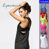 Bymermaids Yoga Outfits Tops Tops Womens Sports Top Letter Shirt Sleeveless Yoga Tops Fitness che corre il crollo a secco rapido a secco 230626
