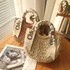 Designer Bag Women's Fashion Grass Woven Straw Bag Summer Tidal Beach Bag Versatile Ins Strap One Shoulder Crossbody Handbag Dhgate Stylisheendibags