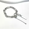 INS французский Жюстин металлическая цепочка мяч кулон геометрический OT браслет с пряжкой для женщин модные классические ювелирные изделия Шарм