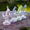 Smoking Pipes 4 Colors Dome Perc Thick Glass Bong Hookahs Wheel Filter Heady Oil Dab Rigs 14Female Joint Bongs Birdcage Percolator S Dhwhj