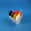 100 ensembles de 3 ml (1/10 oz) de flacons compte-gouttes en plastique CHILD Proof Safe Caps Tips LDPE Resistance E Vapor Cig Liquid 3 ml Vtilx