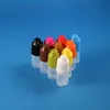 100セット3ml（1/10オンス）プラスチックドロッパーボトルチャイルドプルーフセーフキャップヒント