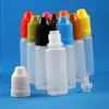 100 set 10ml 1/3 OZ Flaconi contagocce in plastica con tappi a PROVA DI BAMBINO Liquidi LDPE E CIG Vapor Juice OIL 10 ml Omguk