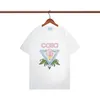 كازابلانكا تي شيرت مصمم قميص رجالي بلايز قمصان رجالي للرجال تي شيرت علوي Casablanc قميص كازا بلانكا موضة الصيف ملابس الشارع الشهير قصيرة الأكمام ملابس فاخرة 20ss