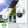 Inne kamery CCTV karta SIM SIM Słoneczna kamera IP 3MP Outdoor Security Ochrona CCTV Nadzorowanie wideo akumulator 724 Długie gotowe ICSEE J221026