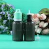 30 ML BLACK COLOR Opacity Plastic Dropper Bottle 100PCS With Double Proof Thief Safe & Child Safety Caps Squeezable for e cig juicy Sgvjj