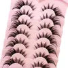 False Eyelashes 7Pairs Lashes manga 3D Clear Band Natural Look Wispy Mink Fluffy Cat Eye Pack Fake 230627