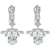 Boucles d'oreilles pendantes en forme de poire goutte d'eau diamant à haute teneur en carbone S925 argent industrie lourde dîner fiançailles de mariage