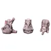 Objets décoratifs Figurines 3 Pcs Creative Yoga Éléphant Figurine Résine 3D Artisanat Animaux Ornement Bureau Décor Sculpture pour Maison Salon Bureau 230626