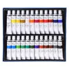 Leveranser 24 färger Professionell oljemålning Finnar Ritning Pigment 12 ml rör Set Artist Art Supplies