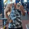 Mannen Tank Tops 2023 Zomer Mesh Camouflage Outdoor Casual T-shirt Mannen Mode Racer Back Mouwloos Sneldrogend Vest Gym bodybuilding