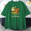 Camisetas masculinas Camisa de algodão Capivara Cor sólida Tops de manga curta de verão Gráfico Y2K Camisetas femininas com estampa Harajuku Roupas Kawaii