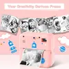 Toy Cameras Instant Po Print Camera For Kids Thermal Label Printer Digital Child Girl Birthday Gift 230626