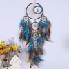 Oggetti decorativi Figurine Fatto a mano Indian Dream Catcher Piume di perline di rattan Acchiappasogni Appeso a parete Decorazione domestica Ornamento da appendere Acchiappasogni