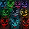 Led Mask Halloween Party Masque Masquerade Masks Neon Masks Light Glow In The Dark Horror Mask Glowing Masker Mixed Color Mask 200pcs C307