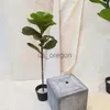 Decorative Objects Figurines NEW Tropical Plants Large Artificial Ficus Tree Branch Real Touch Banyan Tree Fake Palm Leaves for Home Garden Office Decor