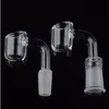 Rökande rör Kvinnlig hane 10 14 18 mm kvarts nagel 4mm tjock 45 90 grader 100% ren banger domeless glas bong drop leverans hem ga dhu0w