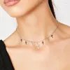 Choker Silber Farbe Kreuz Halsketten Anhänger Für Frauen Schlüsselbein Kette Schmuck Femme Bijoux Collares