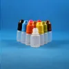 100 Pcs 5 ML LDPE Plastic Dropper Bottles With Child Proof Safe Caps and Tips Squeezable Bottle Vapor With short nipple Hpxek