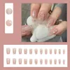 False Nails 24Pcs Press On No Odor Easy Removal Glossy Women Girls Artificial Salon Home Use Ballerina Ballet