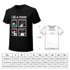 Camisetas masculinas Be A Man Camisetas Anime Roupas Simples Homens Pretos