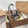 Einkaufstasche aus Segeltuch, Designer-Tasche, Damen-Schultertaschen, Handtaschen, Geldbörse, großes Fassungsvermögen, klassisch, gestreift, Außentasche mit Klappe, Ledergriff, Umhängetaschen, Geldbörsen