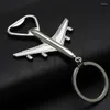 Nyckelringar Rostfritt stål Planflasköppnare Keychain Safe Aircraft Key Chain Airplane Keyring Pendant For Pilot Flight Gift Jewelry