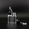 100 st 10 ml PET Droper Bottle Metal Needle Tip Needle Cap High Transparent Droper Bottles Squeezable Vapor Aboratory WOSBR