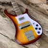 Basswood Neck Thru Body Sunburst Color 4 String Electric Bass Guitar Upgrade Adjustable Bridge Available High Quality