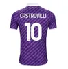 23 24 Fiorentina fotbollströjor 2023 2024 CALLEJON ERICK Florence tröja MALCUIT VLAHOVIC Milenkovic C.Kouame CHIESA Män / barn kit kompletta set fotbollströjor