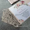 Hangers Racks 1fullset light pink Pearl Paper Laser Cut Wedding Invitation Card With Ribbon Personalized Wedding Decor Party Supplies x0710