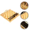 Schaakspellen Houten schaakspeelgoed Kids International Set Kit Dambord Checkers Training Props Kind 230626