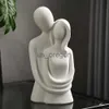 Decorative Objects Figurines Abstract Couple Statue Decorative Sculpture Modern Home Decoration Ceramic Figure Figurines lovers Living room table ornaments