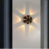 Lampada da parete 4W 6W 8W rotonda LED luce esterna impermeabile moderna stile nordico lampade per interni soggiorno portico giardino