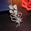 Broches Clear Crystal Ballon Voor Vrouwen Zirkoon Bloem Boeket Kantoor Feest Bruiloft Dagelijks Kleding Jurk Sieraden Cadeau