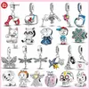 925 silverpärlor berlocker passar pandora charm Butterfly Dragonfly Dangle Heart