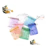 Sacos de bolsas de joias 7X9Cm Colorf Organza Embalagem Presente de casamento Dstring Malotes Gc1450 Drop Delivery Display Dhqzx