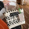 Vegetable Basket Shopping Bag Designer Beach Bag Women Tote Handbag Handwoven Handbags Spliced Hollow out Contrast Color Style